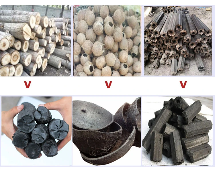 wood coconut shell Horizontal Carbonization Furnace